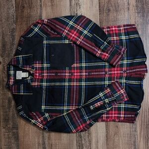 L.L.Bean Heritage Scotch Plaid Slightly Fitted Untucked Fit in EUC Size Small